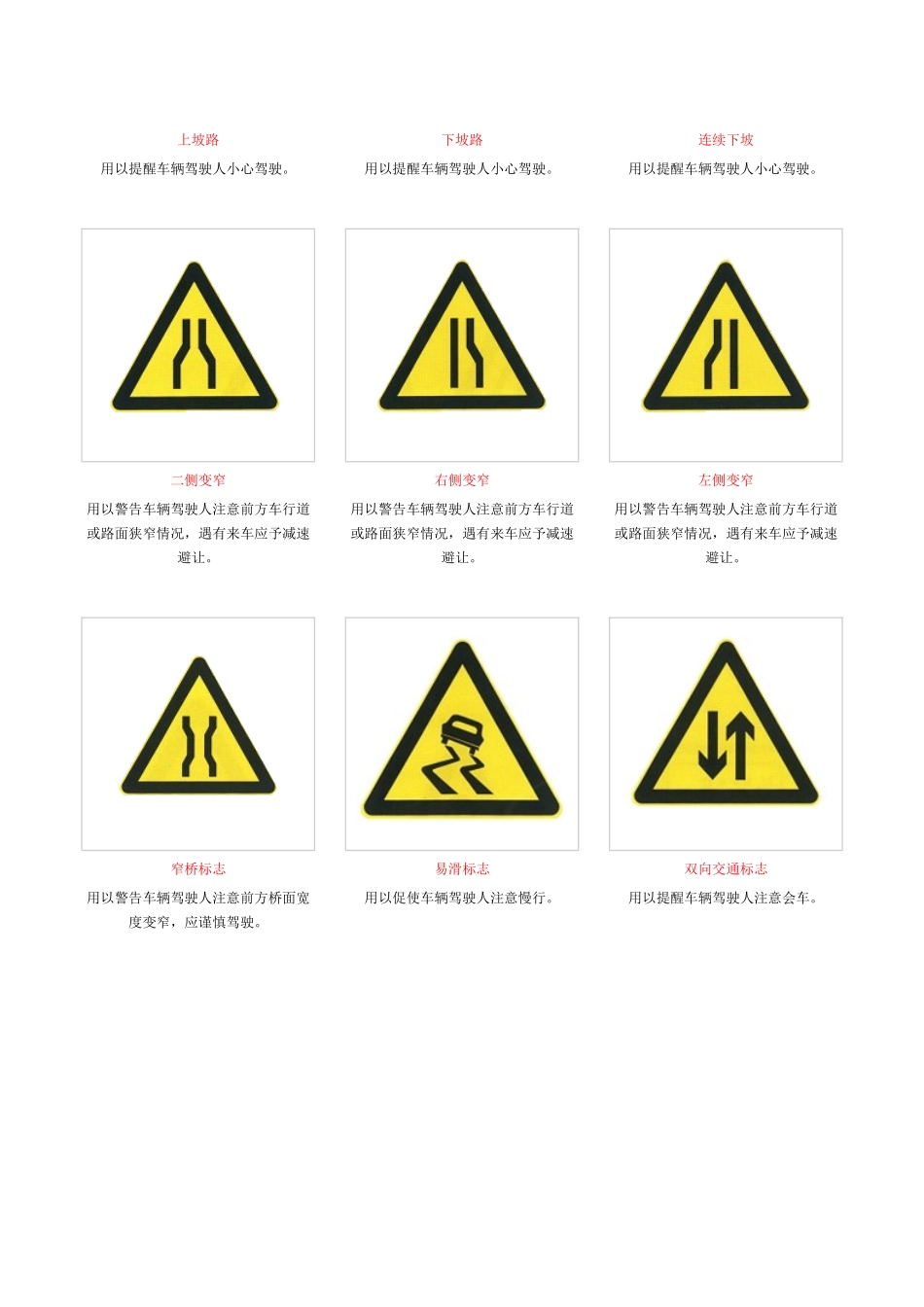 交通标志图及含义-大全_第3页