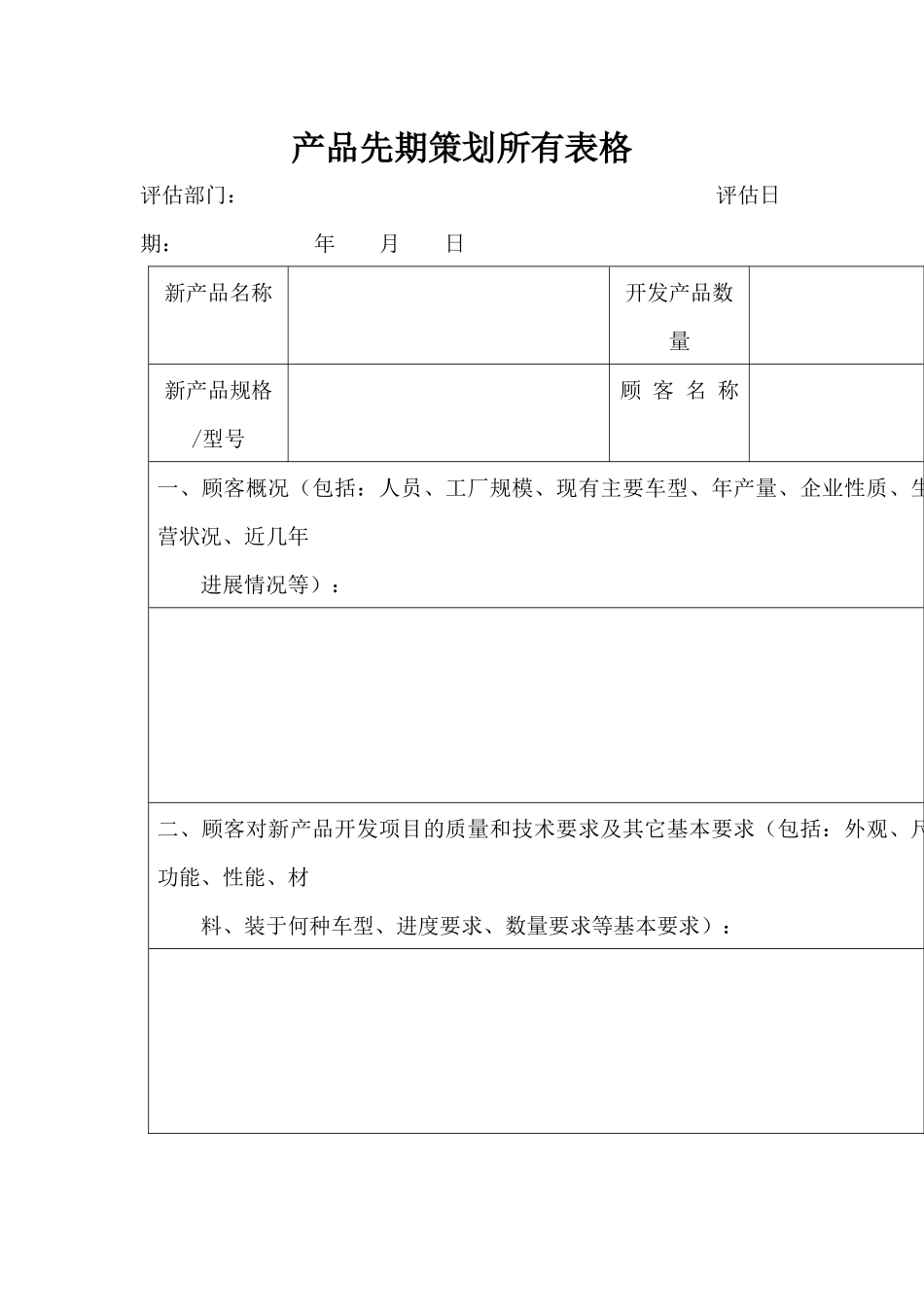 产品先期策划所有表格-_第1页