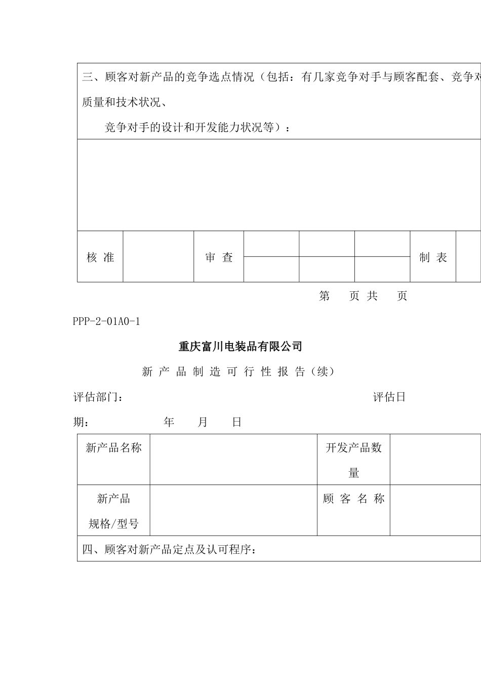 产品先期策划所有表格-_第2页