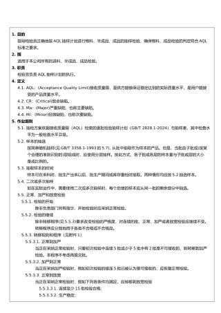 产品抽样检验作业指导书