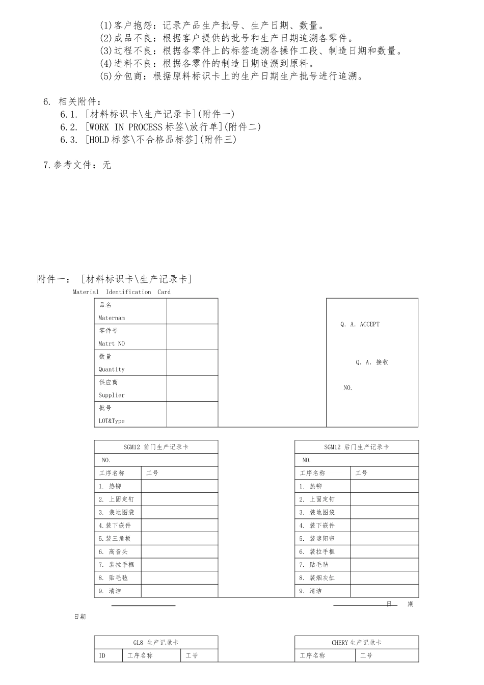 产品标识与可追溯性控制程序文件_第3页