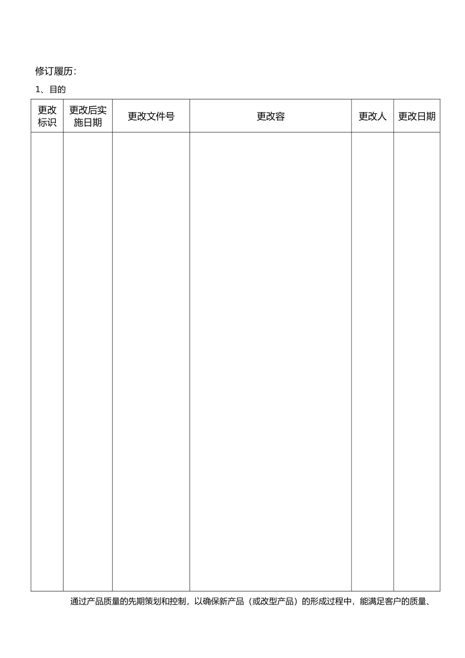 产品质量先期策划控制程序_第2页