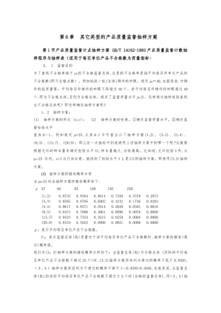 产品质量监督抽样方案与标准体系