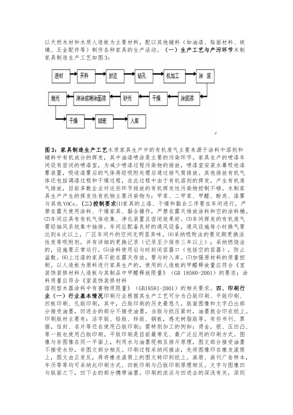产生挥发性有机物各行业基本情况和排放控制要求内容_第3页