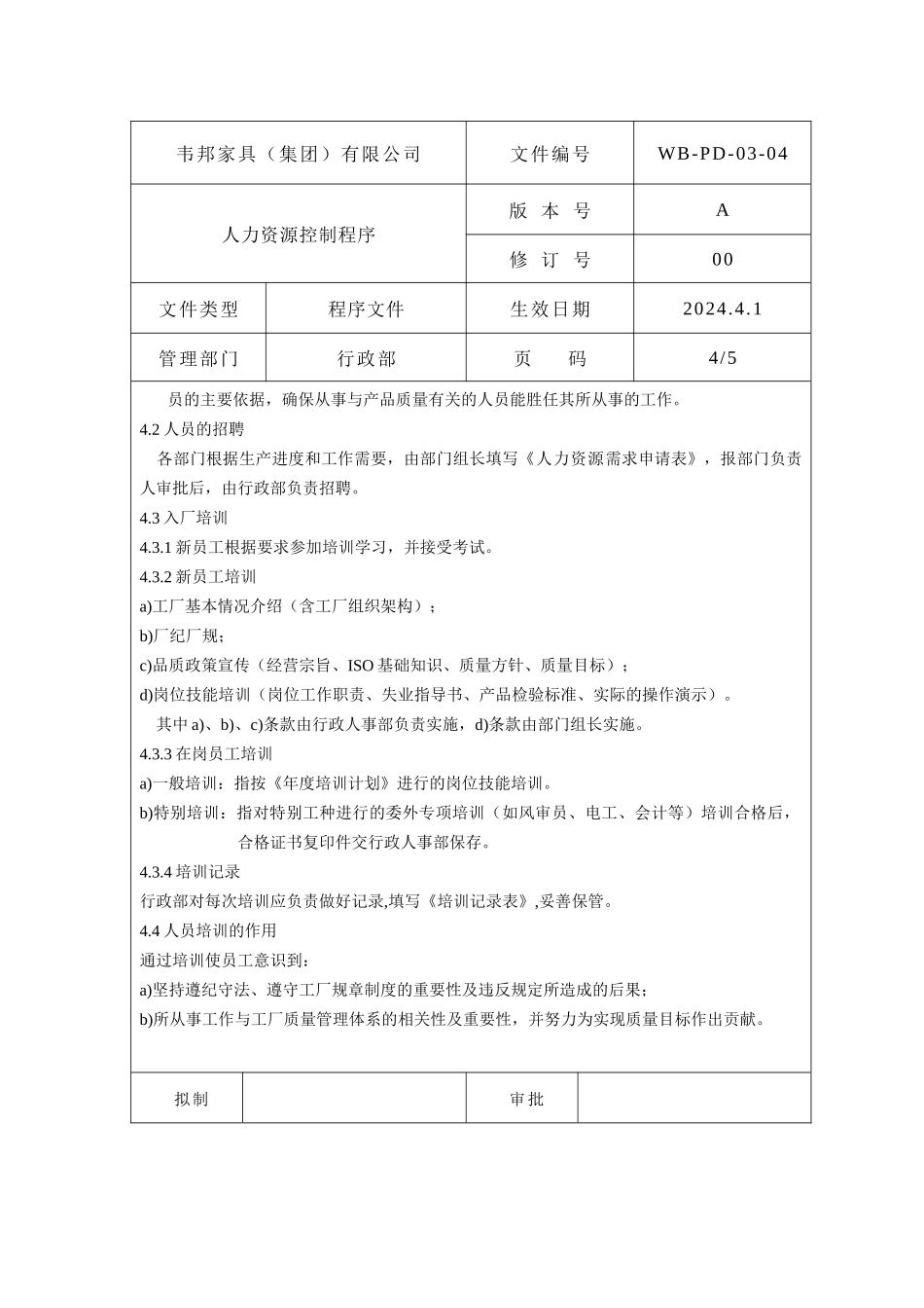人力资源控制程序2_第3页