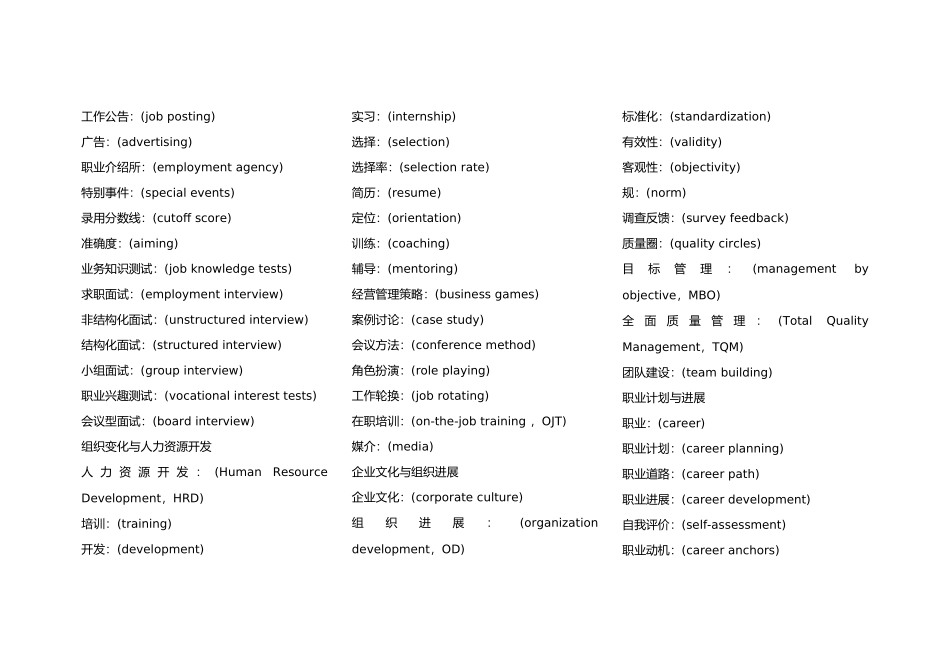 人力资源术语与名词解释_第2页