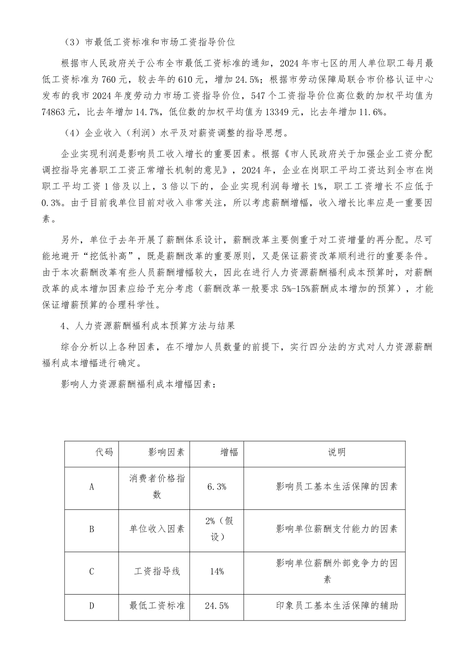 人力资源管理成本预算报告_第3页
