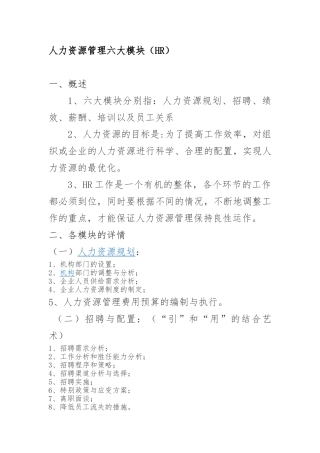 人力资源管理系统的理论和实际工作详细流程指导