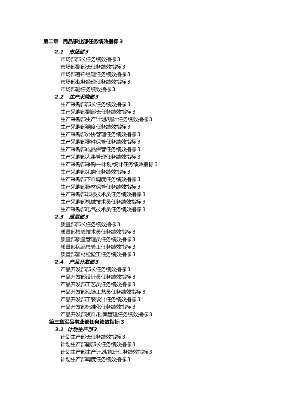人力资源绩效考核指标大全_第3页