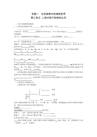 人类对原子结构的认识知识点自检