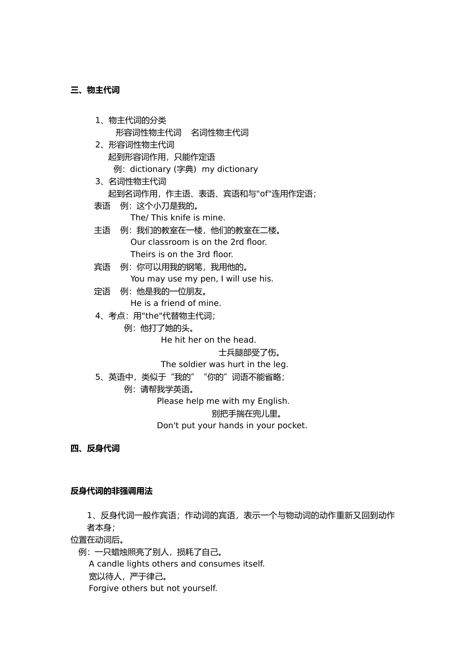 代词的分类和用法_第2页