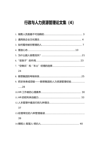 企业人力资源规划的层次
