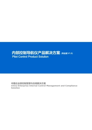 企业内部控制导航仪产品项目解决方案