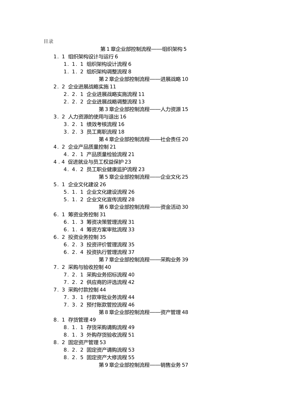 企业内部控制流程手册范本_第1页