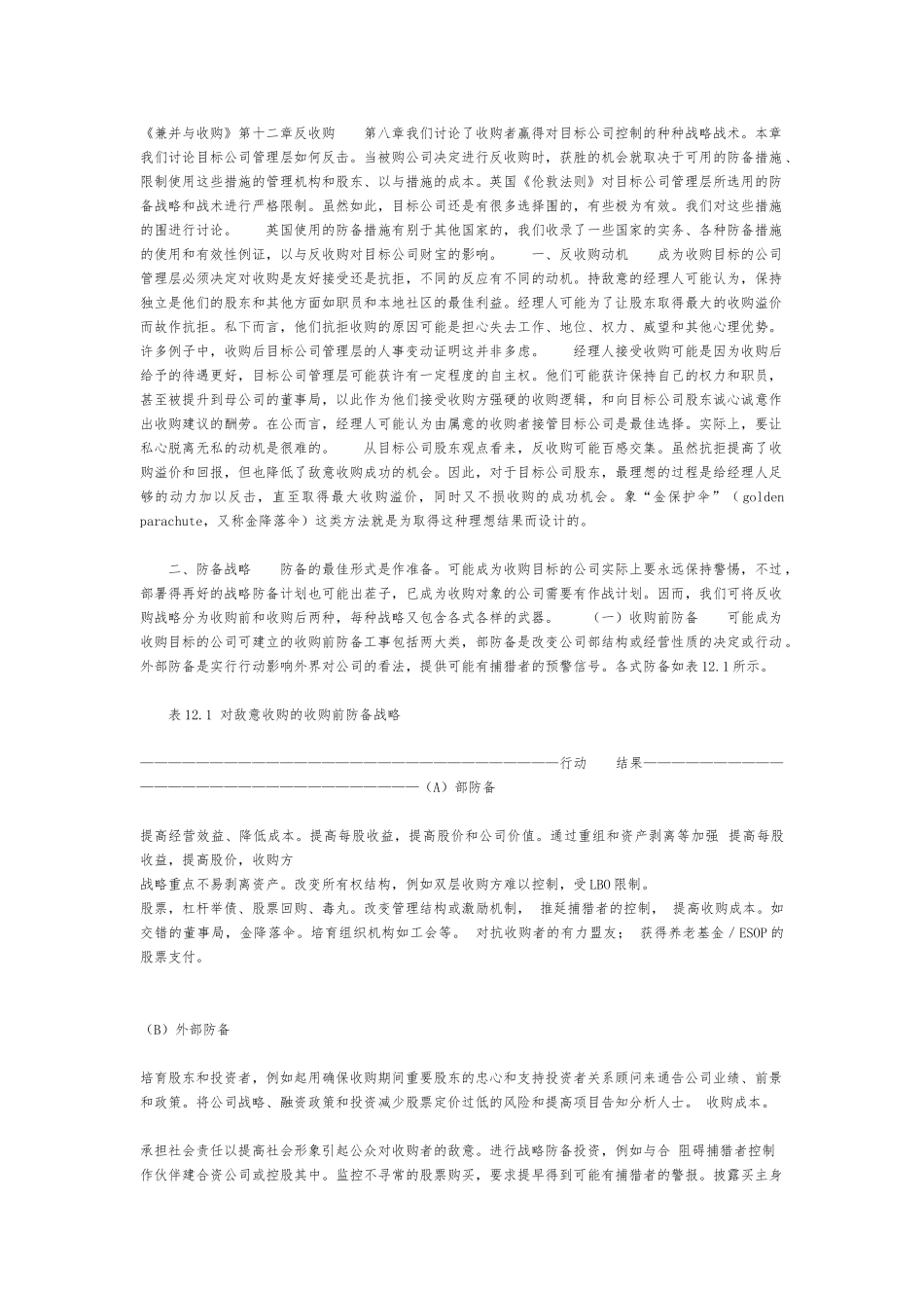 企业反收购的常用策略汇集0_第1页