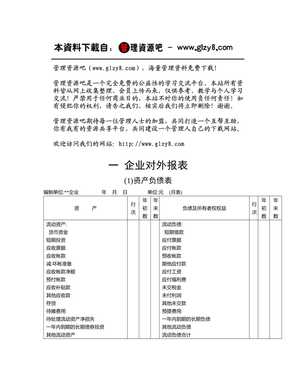 企业对外报表_第1页