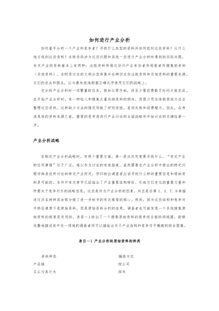 企业怎样进行产业分析报告