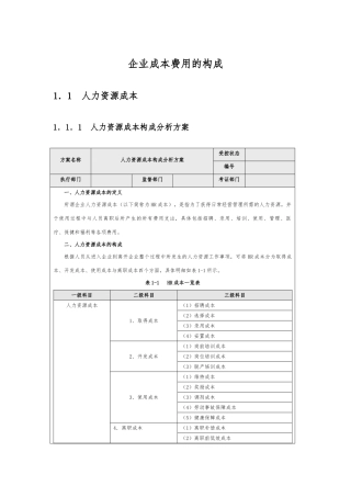 企业成本费用的构成概述