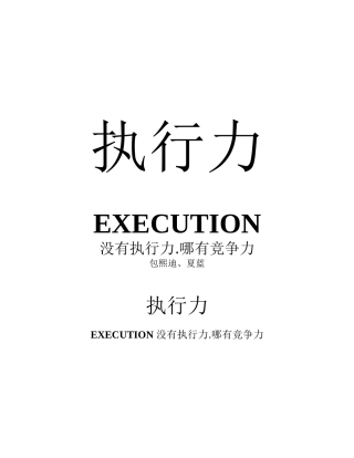 企业执行力策略方案讲解