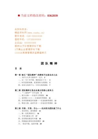 企业真正的核心竞争力-团队精神