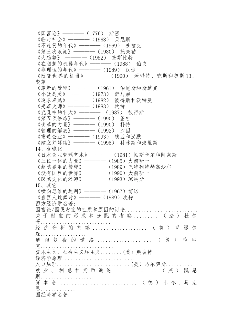 企业管理专业必读书目_第3页