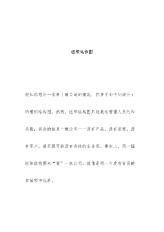 企业组织结构运作图设计概述