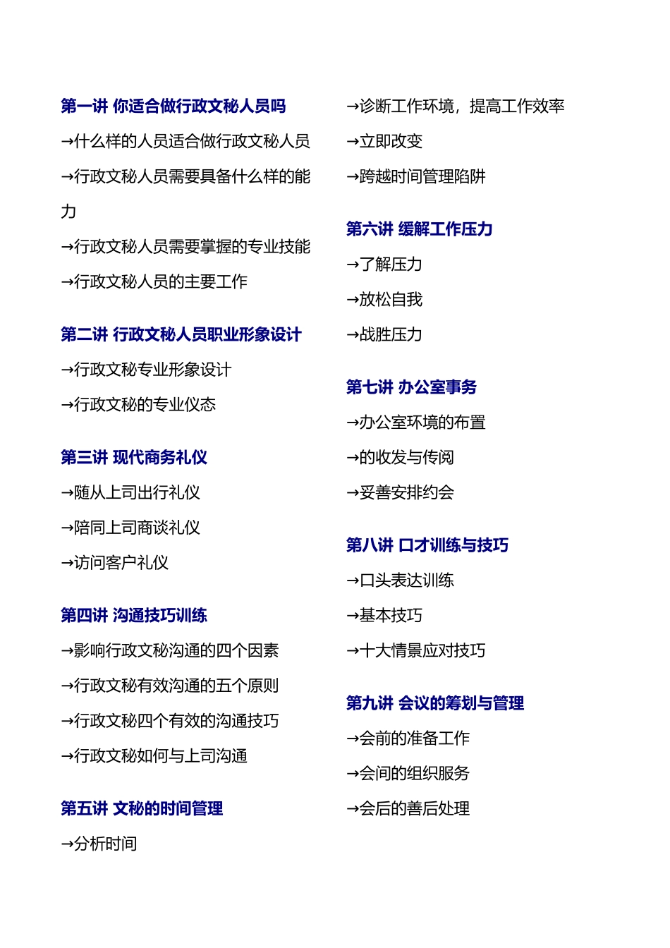 企业行政文秘人员职业培训教材_第2页