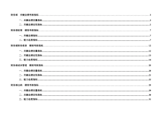 企业财务部门及其各岗位KPI指标