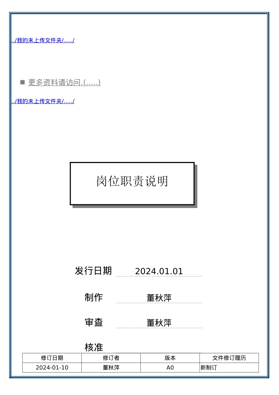 企业部门岗位职责说明_第1页