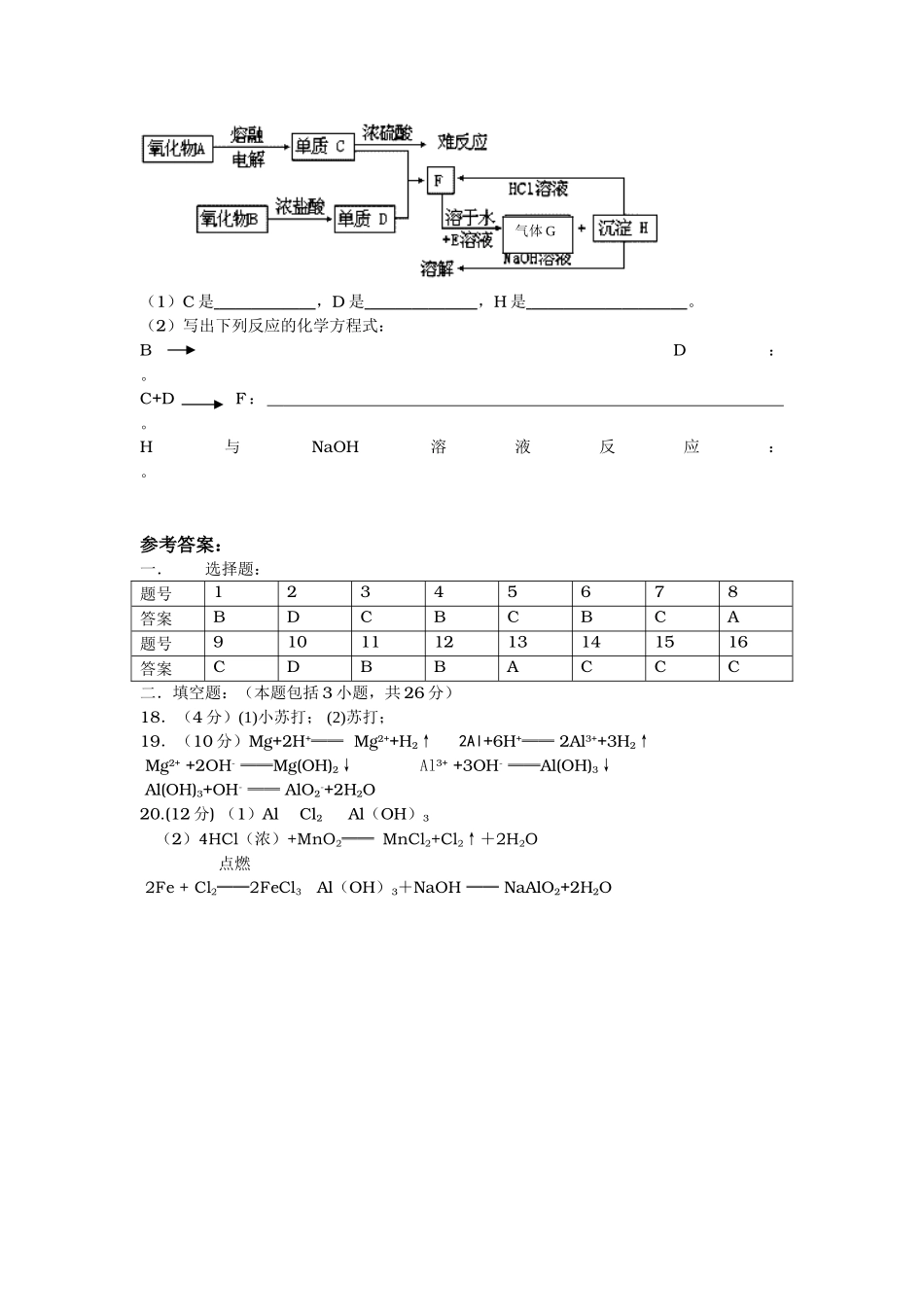 会考复习3金属元素及化合物_第3页