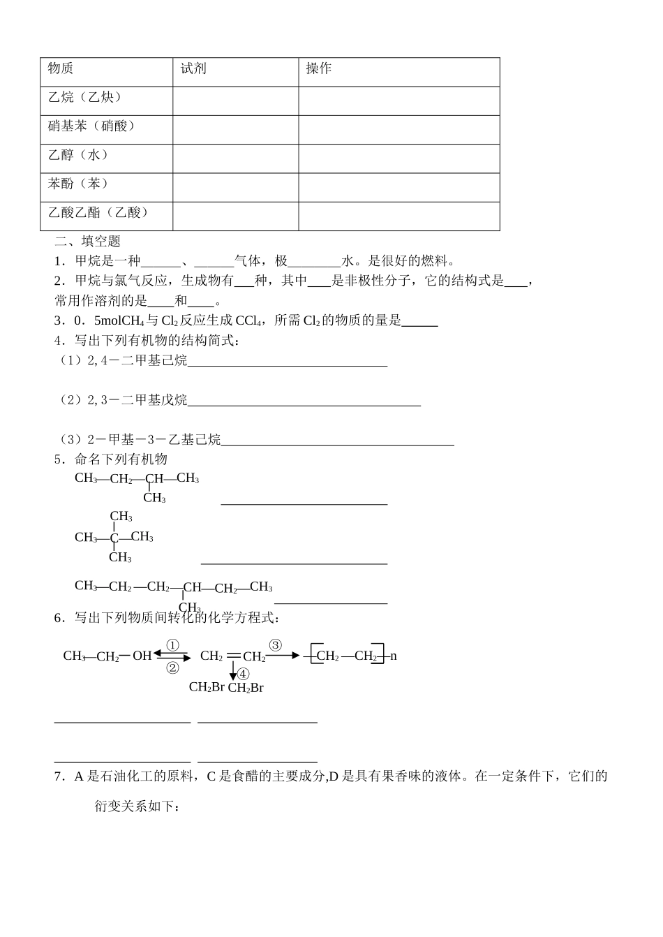 会考复习——有机部分（一）_第2页
