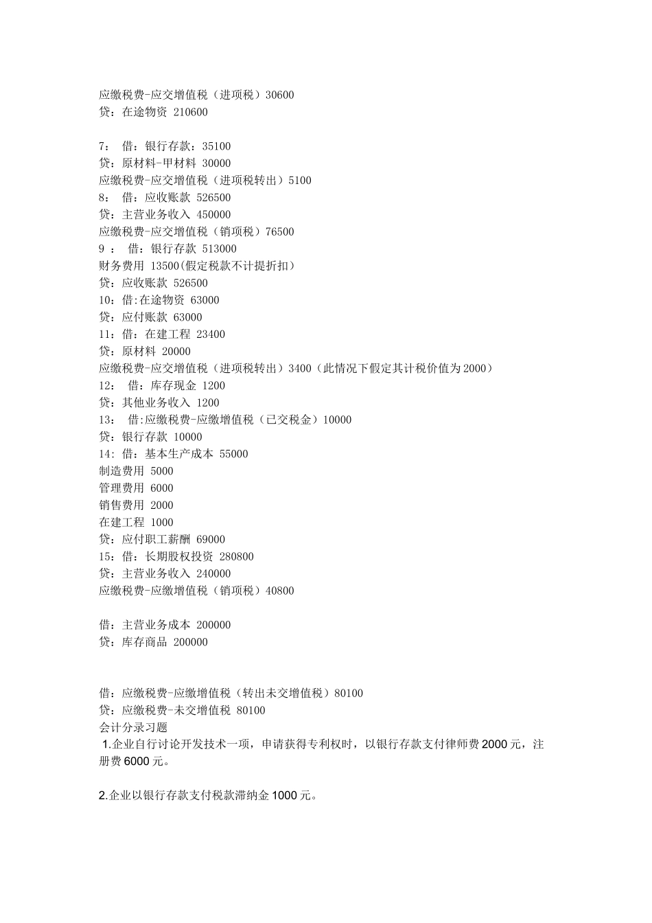 会计分录的编制步骤、格式和要求_第3页