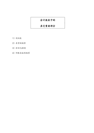 会计报表中的其它重要部分