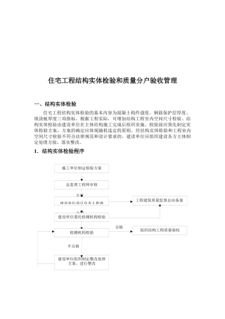 住宅工程结构实体检验和质量验收管理方案