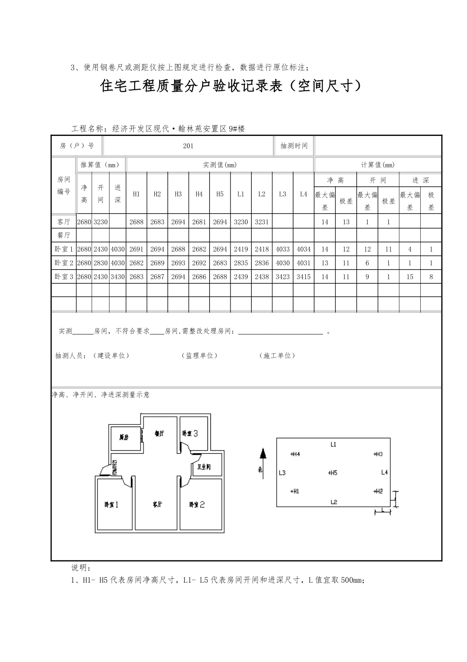 住宅工程质量分户验收记录表_第3页