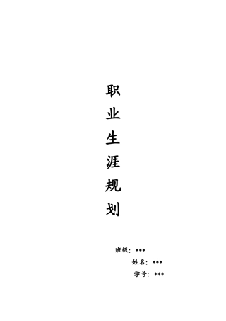 信管专业-个人职业生涯规划