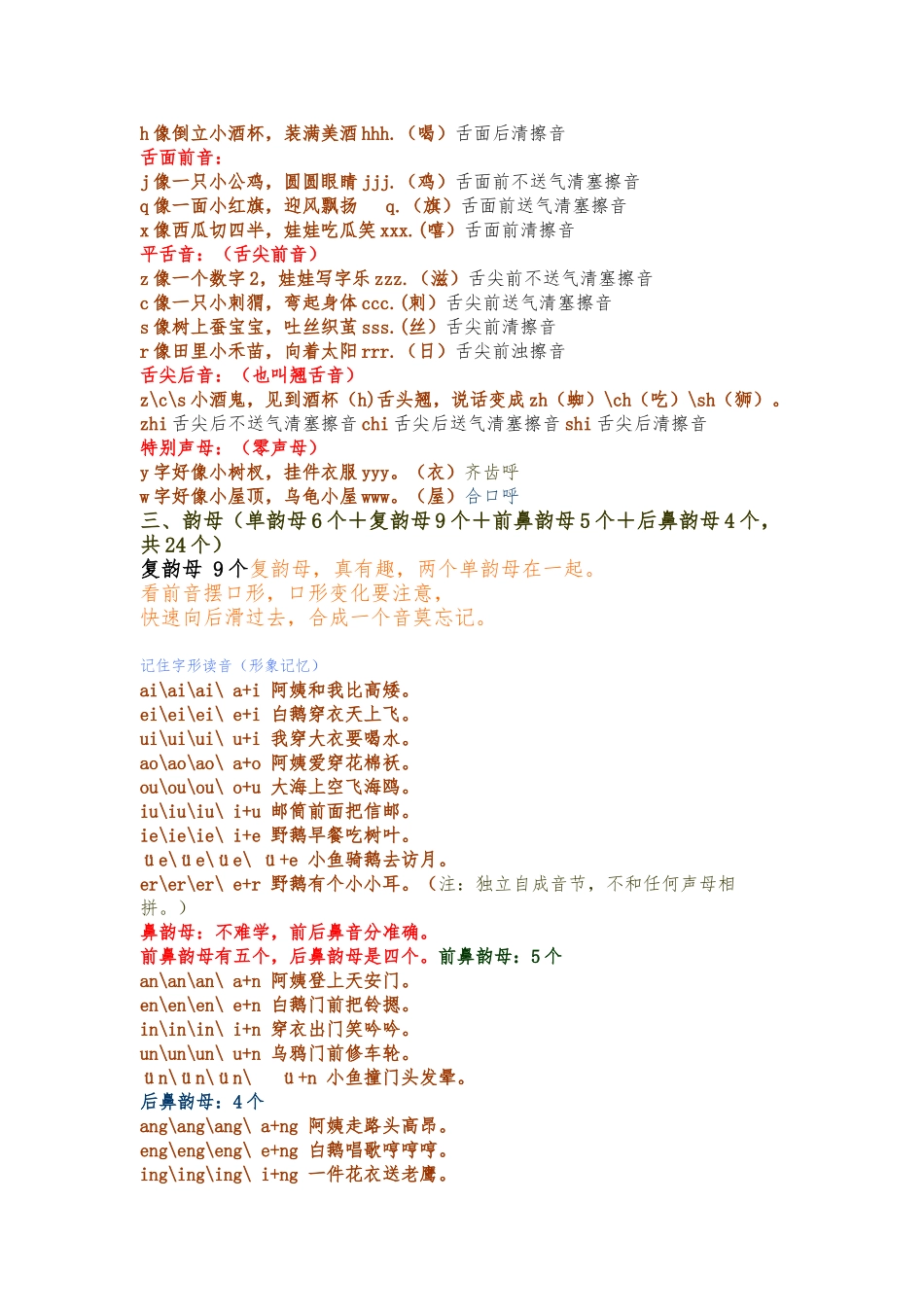 儿童汉语拼音口诀大全_第2页