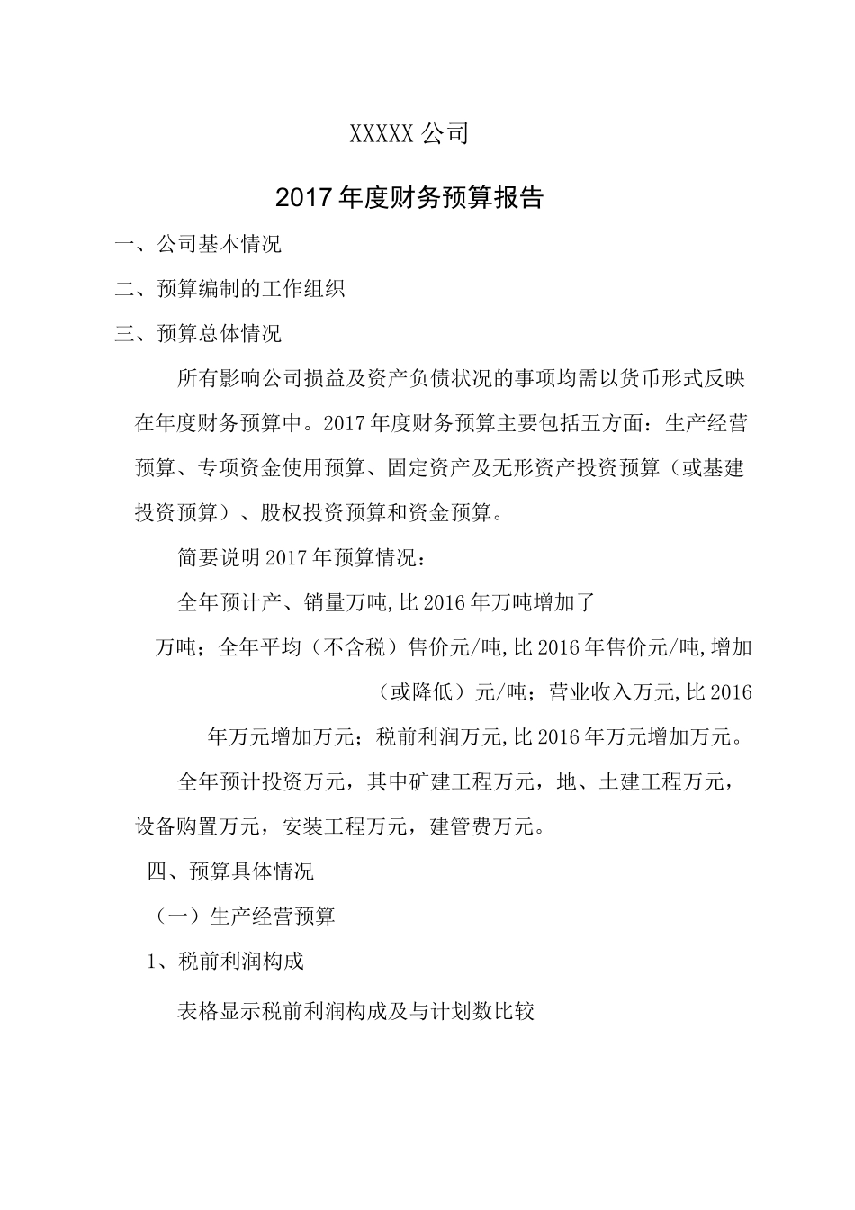 财务预算报告_第1页