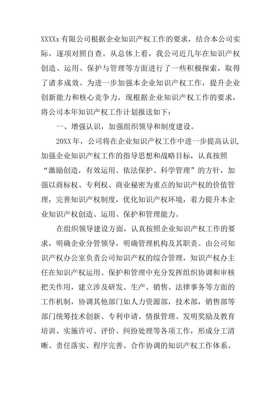 XX知识产权年度工作计划_第3页