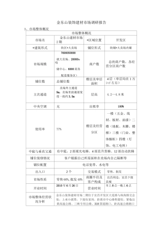 建材市场调研报告