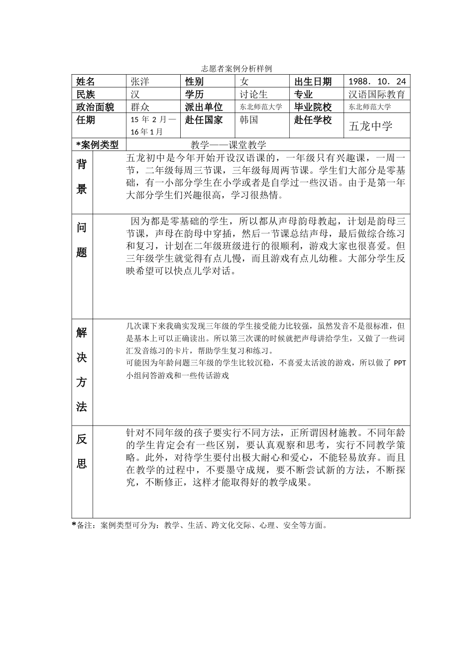 全南-五龙中学-张洋-案例分析_第1页