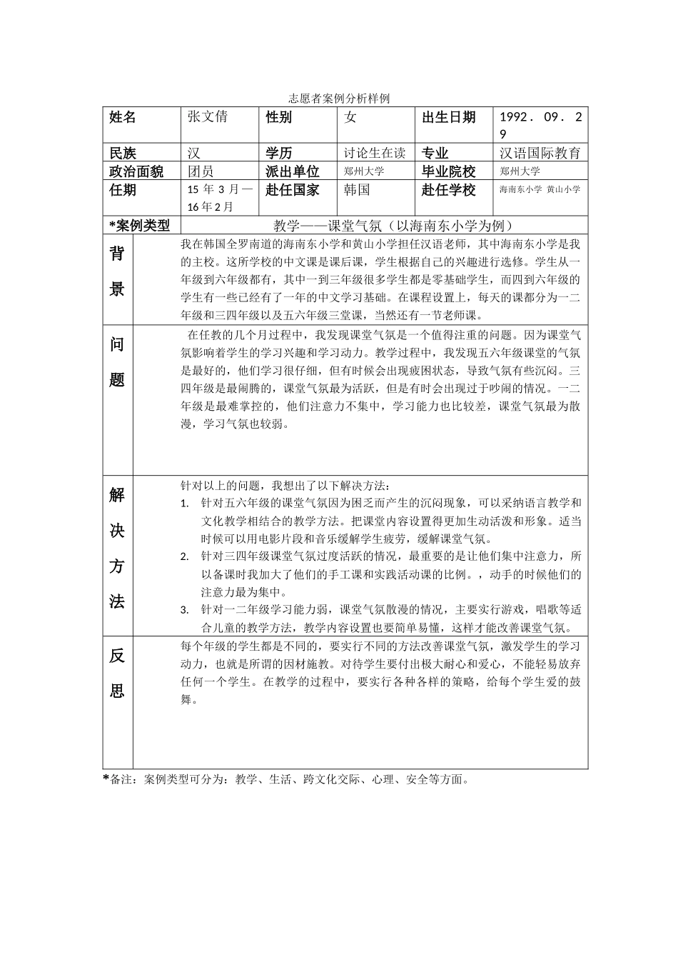 全南-海南东小学-张文倩-案例分析_第1页