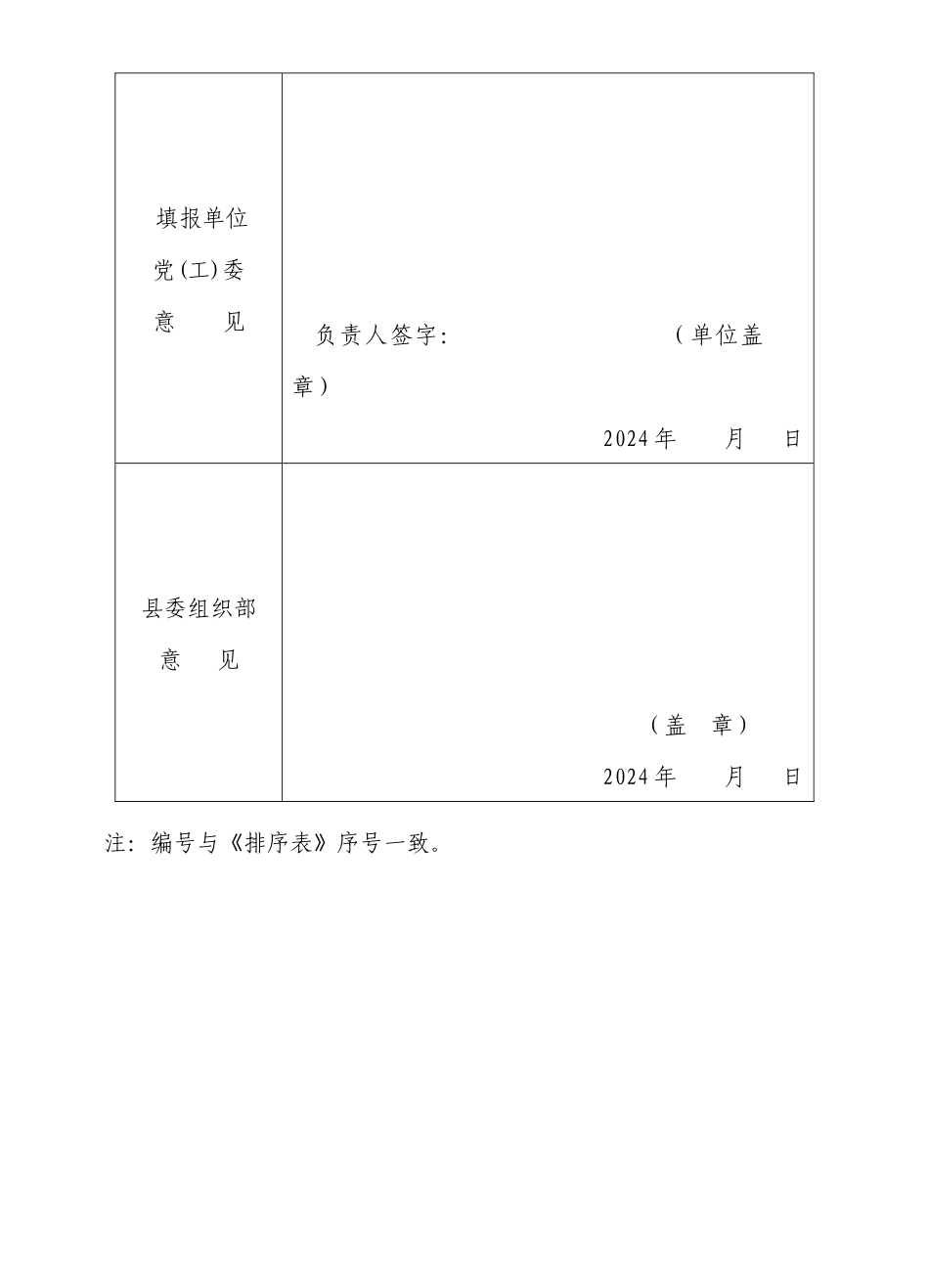 全县先进基层党组织推荐和审批表_第3页