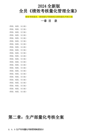 全员《绩效考核量化管理全案》