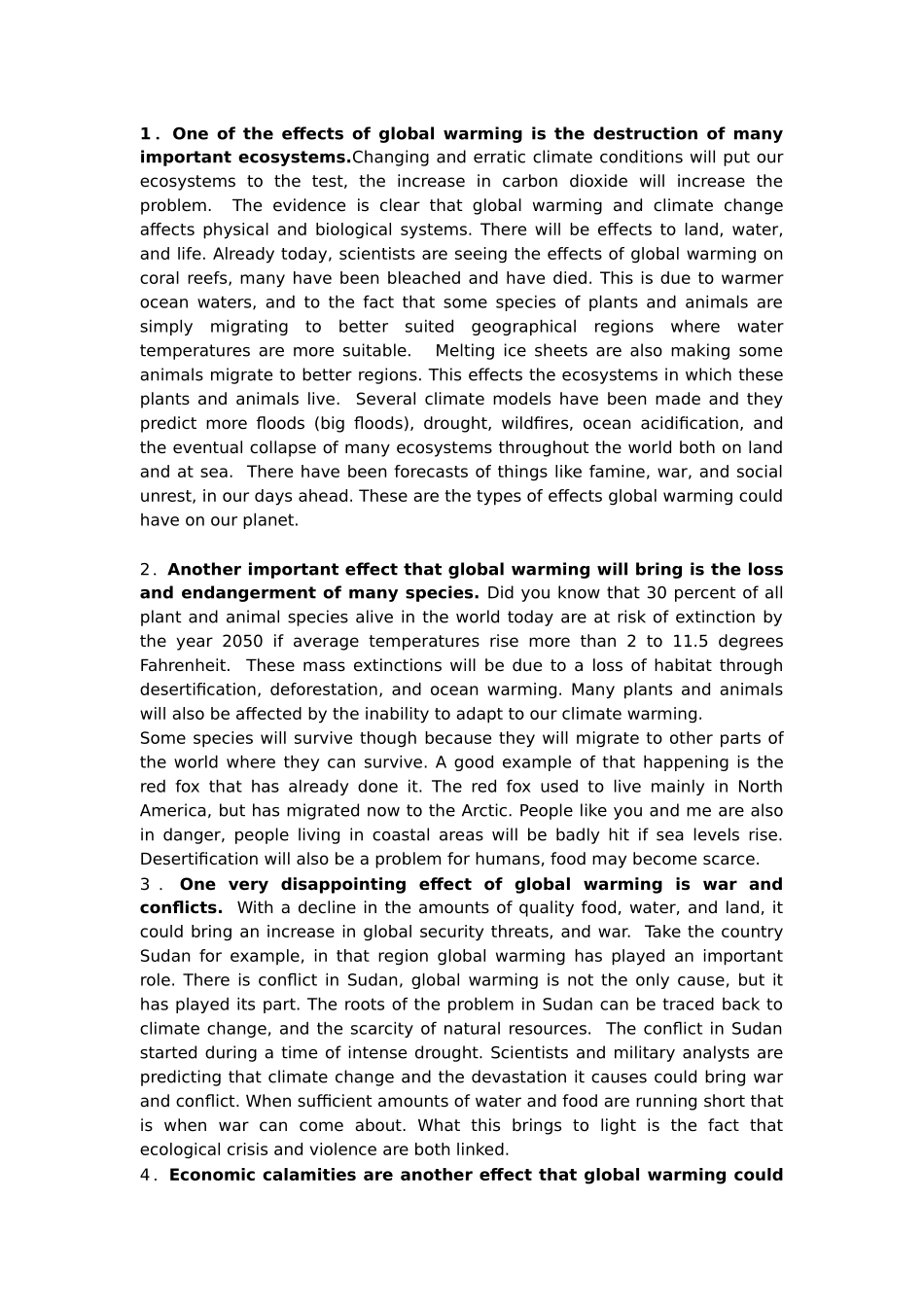 全球气候变暖影响英文版_第1页