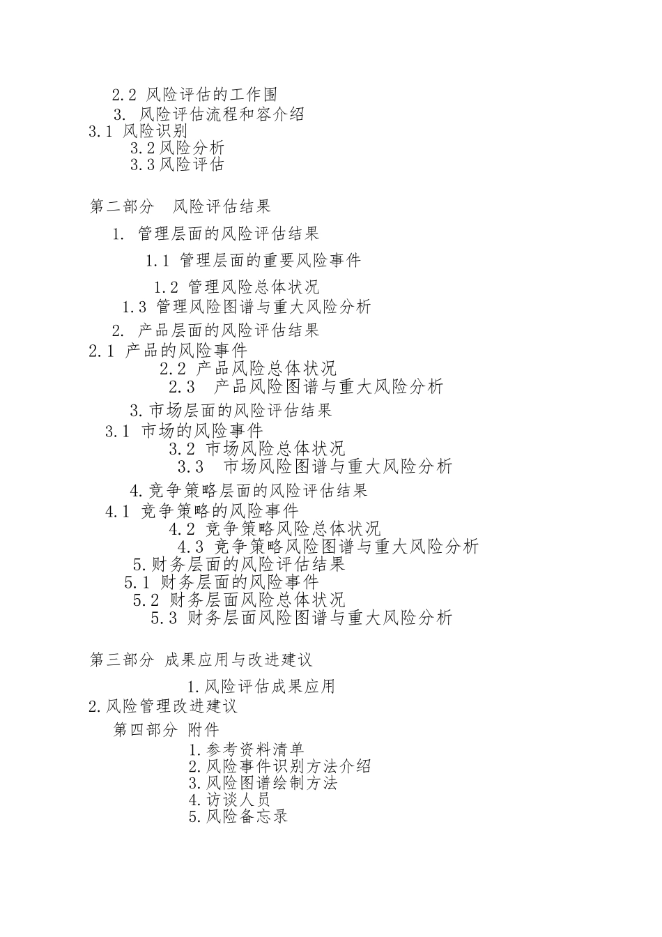 全面风险评估与内控报告模板_第2页