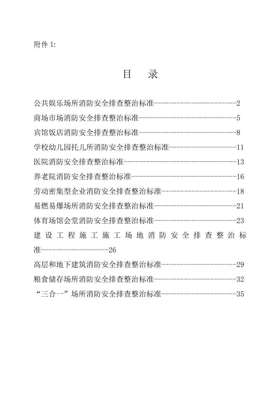 公共娱乐场所消防安全排查整治标准_第1页
