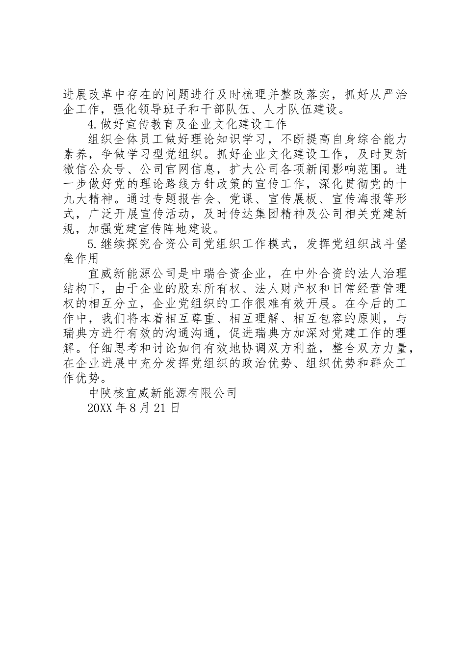 公司党支部党建工作汇报材料_第3页