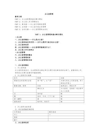 公司办公室管理知识整理