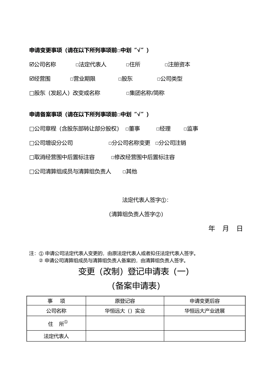 公司变更登记申请书_第3页